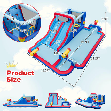 BOUNTECH Inflatable Water Slide, Waterslide Park Bounce House for Outdoor