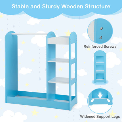 Kids Dress up Storage with Mirror - Costzon