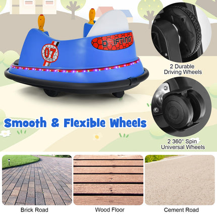 Costzon Bumper Car for Kids, 12V Battery Powered Bumping Car w/Remote Control, Dual Joysticks