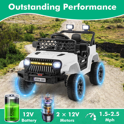 Costzon Kids Ride On Truck, 12V Battery Powered Electric Vehicles w/Remote Control