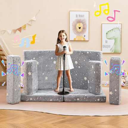 Costzon 10 Pcs Modular Kids Play Couch
