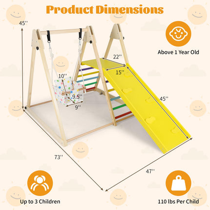 Costzon Indoor Jungle Gym Montessori Climbing Toys for Toddlers