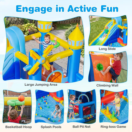 BOUNTECH Inflatable Water Slide Bounce House | Kids Water Park Jump Bouncy Castle with 780w Air Blower
