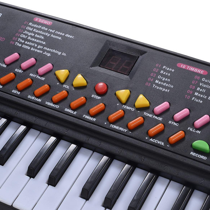 Costzon 54-Key Electronic Keyboard Piano with LED Digital Display, Portable Electronic Musical Instrument with Microphone & Adapter