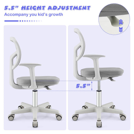 Costzon Kids Desk Chair, Children Study Computer Chair with Adjustable Height