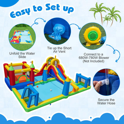 BOUNTECH 9-in-1 Inflatable Water Slide