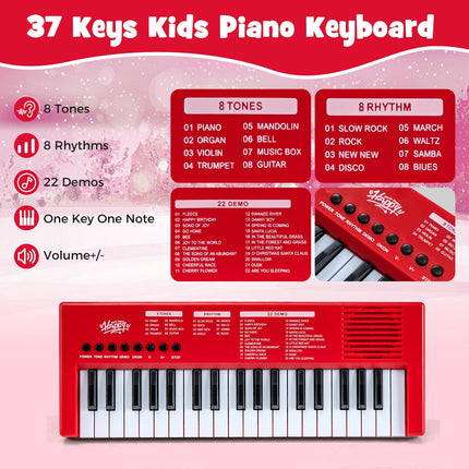 Costzon Kids Piano Keyboard 37 Keys Portable Electric Keyboard Piano
