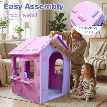 Costzon Playhouse EVA Foam Kids Indoor Cottage Playground