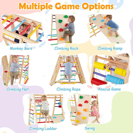 Costzon Indoor Playground, 8-in-1 Foldable Indoor Jungle Gym for Kids