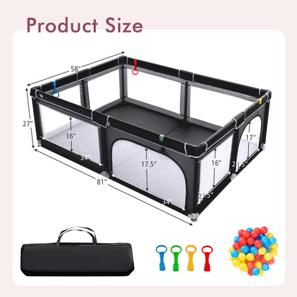 Costzon Playpen for Toddlers, Extra Large Playard Playpen for Toddlers, Play Pen for Babies 6-12 Months