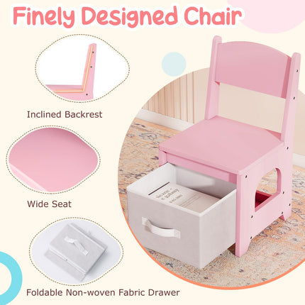 Costzon  Kids Vanity Table and Chair Set