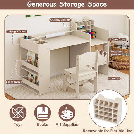 Costzon Kids Desk and Chair Set Art Activity Desk Set