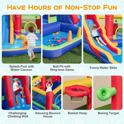 BOUNTECH Inflatable Water Slide, 9 in 1 Bounce House Water Slide Combo, Blow up Bouncy Castle Water Slides