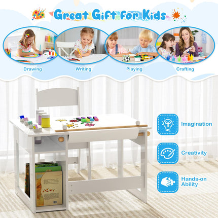 Costzon Kids Art Table and Chair Set