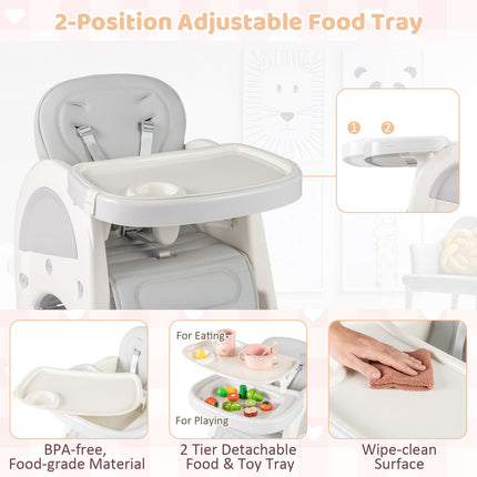 BABY JOY Baby High Chair 8 in 1 Convertible High Chairs for Babies and Toddlers