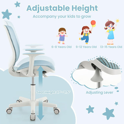 Costzon Kids Desk Chair, Height Adjustable Children Study Computer Chair with Armrests