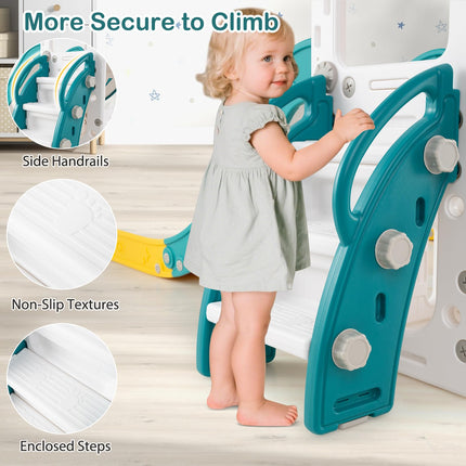 Costzon 10 in 1 Toddler Swing and Slide Set 2 Slides
