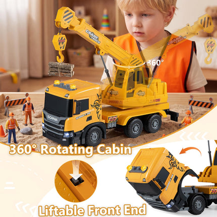 Costzon Licensed Scania Crane Truck Toy with Sounds and Lights for Kids(Crane)