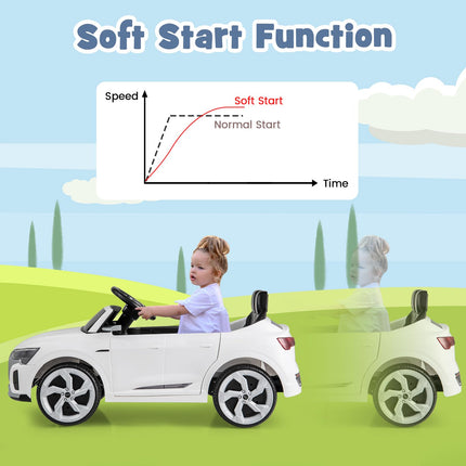 Costzon 12V Kids Ride on Car Licensed Audi SQ8, Remote Control Ride on Toy, Battery Powered Electric Vehicle with Spring Suspension