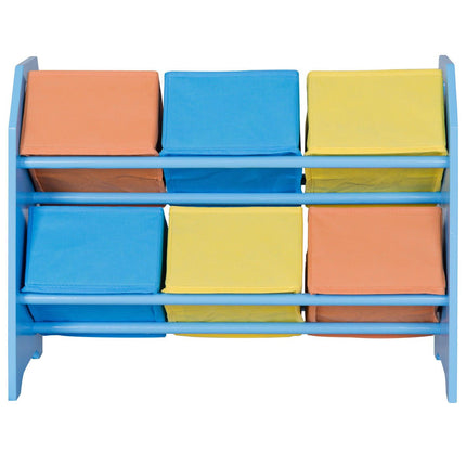 Costzon Kids Toy Organizer with 6 Multi Color Storage Bins