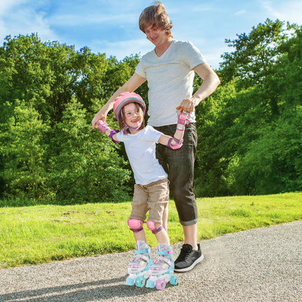 BABY JOY Roller Skates | 4 Sizes Adjustable Quad Skates for Girls Teens Adults