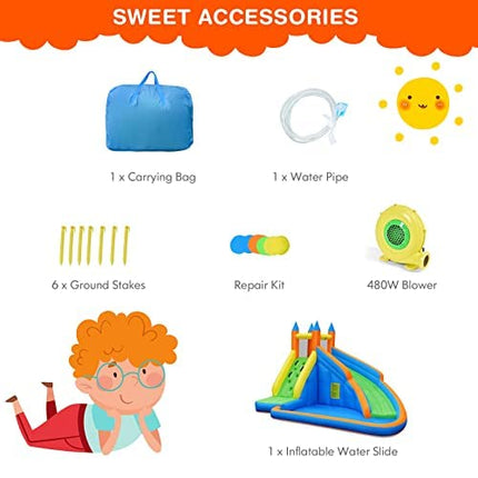Costzon Inflatable Water Slide