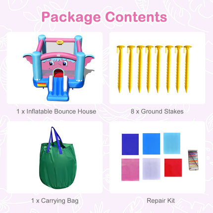 Costzon Inflatable Bounce House, 3-in-1 Bouncy House for Kids