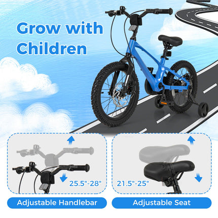 Costzon Kids Bike, 16” Lightweight Alloy Sporty Bicycle with Dual Disc Brakes