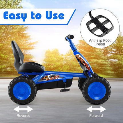 Costzon 4 Wheel Toddler Ride On Pedal Car Adjustable Seat Outdoor Off-Road Racer