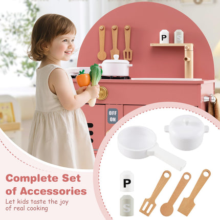 Costzon  Little Chef Pretend Play Kitchen w/Stoves for Kids 3+ Years Old