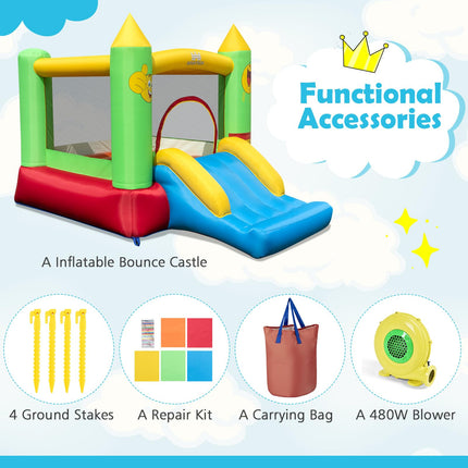BOUNTECH Inflatable Bounce House（Smiling Face without Air Blower）