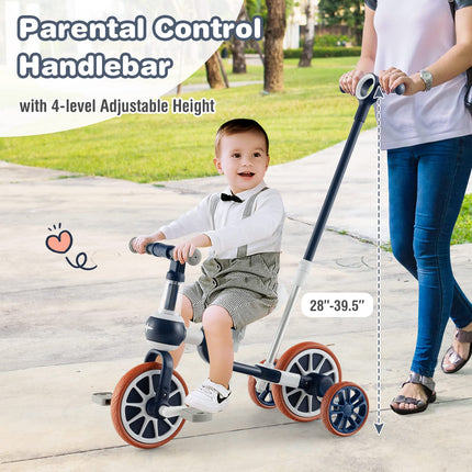 BABY JOY 4 in 1 Tricycle for Toddlers, Kids Trike Baby Balance Bike, Boy Girl Ride-on Toy