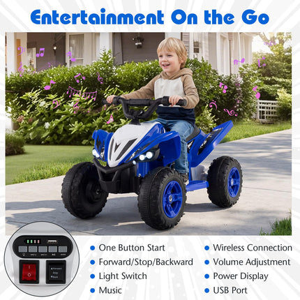 Costzon Kids ATV 12V 4-Wheeler Quad Electric Vehicle