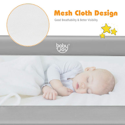 Costzon Bed Rails for Toddlers, Extra Long, Swing Down Safety Bed Guard for Convertible Crib