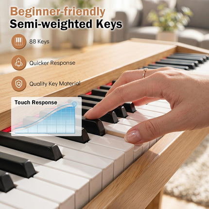 Costzon 88-Key Digital Piano for Beginners & Home Use