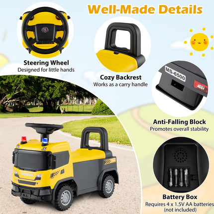 Costzon Ride On Push Car Licensed Scania Construction Vehicle for Toddlers