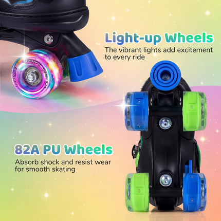 BABY JOY Roller Skates 4 Sizes Adjustable Quad Skates