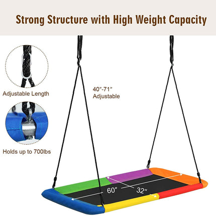 Costzon 550lbs Swing Frame Stand with 60'' Platform Swing, A-Frame Swing Sets for Backyard