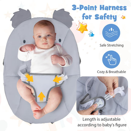 BABY JOY Baby Bouncer, Portable Baby Bouncer Seat with Vibration & Music, Infant Bouncer for Babies