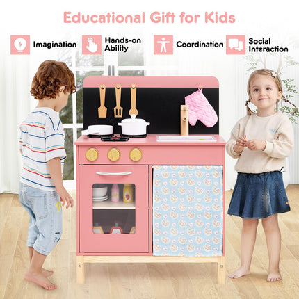Costzon Kids Wooden Kitchen Playset
