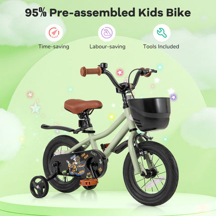 BABY JOY 12” 14” 16” 18” Kids Bike with Training Wheels for Girls Boys
