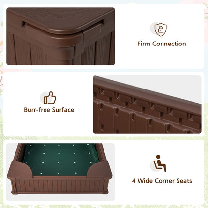 Costzon Kids Sandbox with Cover