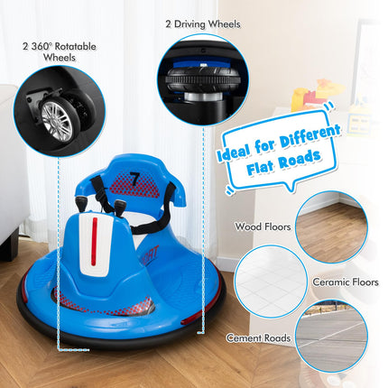 Costzon 12V Kids Ride On Bumper Car, Electric Bumper Car