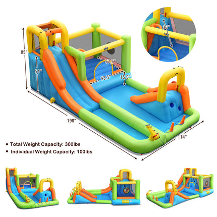 BOUNTECH Inflatable Water Slide, 20.5x11FT Mega Waterslide Park Bounce House for Outdoor Fun w/Long Slide