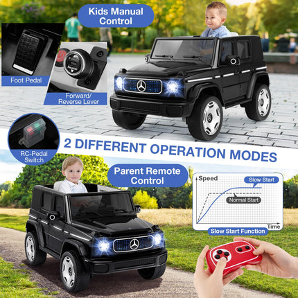 Costzon Licensed Mercedes-Benz EQG Kids Ride On Car, 12V 9AH 4WD Toy Electric Vehicle w/Remote Control