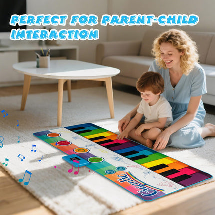 Costzon Floor Piano Mat for Kids & Toddlers w/24 Keys 8 Instrument Sounds 10 Songs