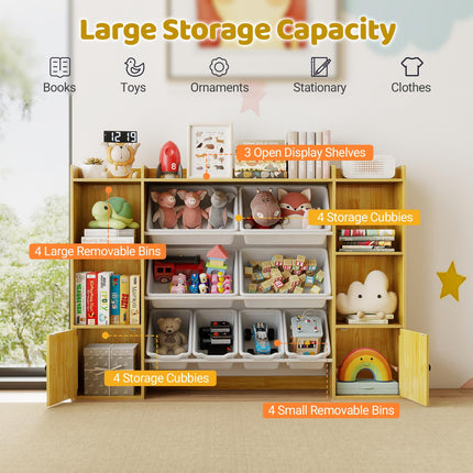 Costzon 56" Toy Storage Organizer Kids Bookshelf and Toy Storage