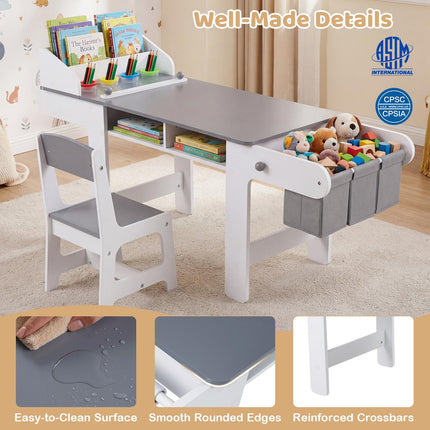 Costzon Kids Art Table and Chair Toddler Activity Desk Set