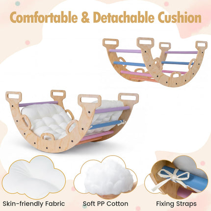 Costzon Wooden Rocking Climbing Arch w/Cushion
