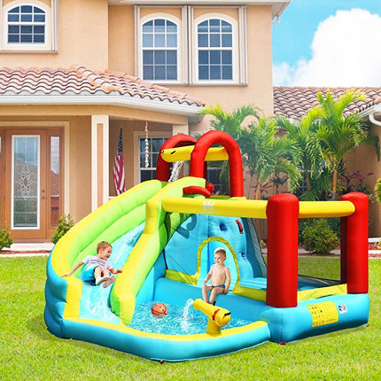 BOUNTECH Inflatable Water Slide, Bounce House Water Slide for Kids Outdoor Fun